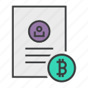 account, bitcoin, details, document, profile, shopping, user