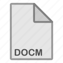 docm, document, extension, file, format, hovytech, type