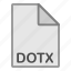 document, dotx, extension, file, format, hovytech, type 