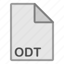 document, extension, file, format, hovytech, odt, type