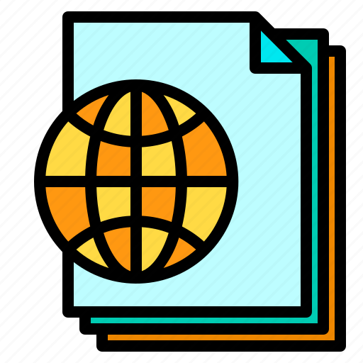 Document, files, globe, paper icon - Download on Iconfinder