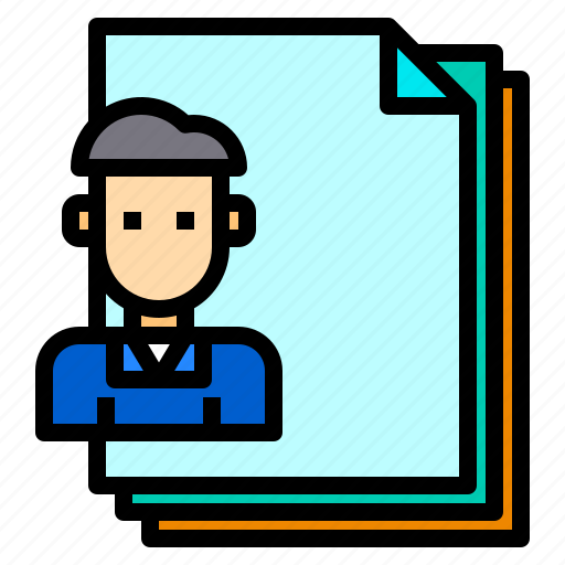 Document, files, man, paper icon - Download on Iconfinder