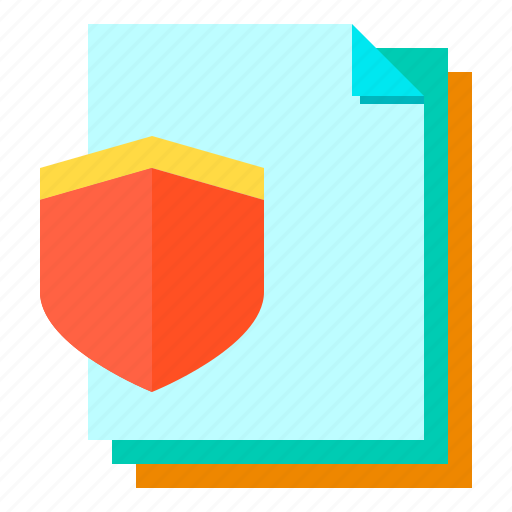 Document, files, paper, shield icon - Download on Iconfinder
