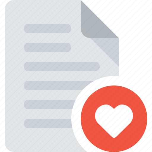 Document, file, heart, like, love icon - Download on Iconfinder