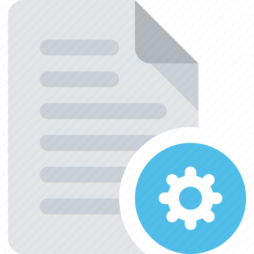 Document, file, gear, settings icon - Download on Iconfinder