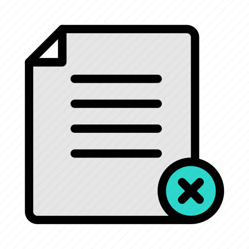 File, document, delete, remove, cancel icon - Download on Iconfinder
