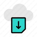 file, document, download, cloud, save 