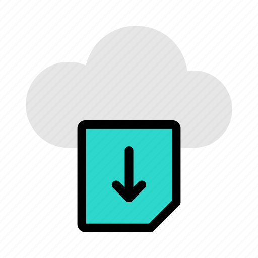 File, document, download, cloud, save icon - Download on Iconfinder