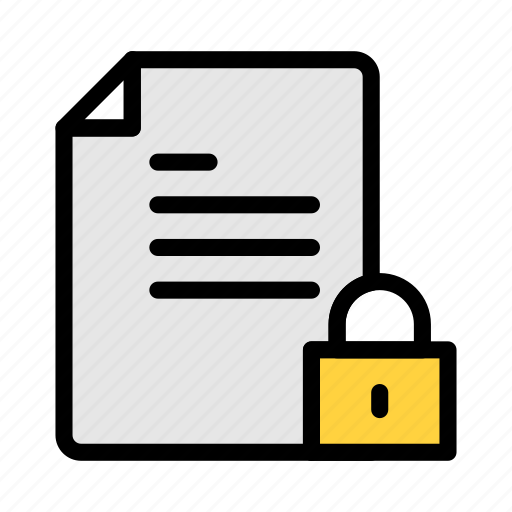 File, document, lock, private, secure icon - Download on Iconfinder