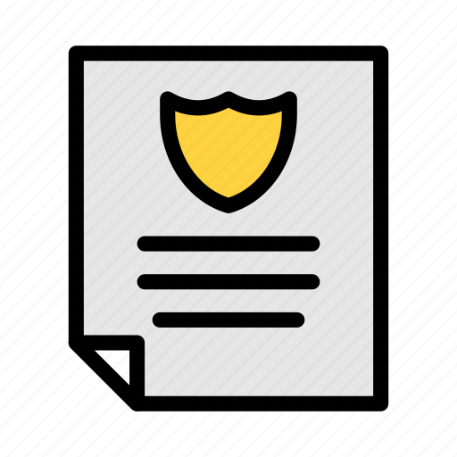 File, document, secure, protection, shield icon - Download on Iconfinder