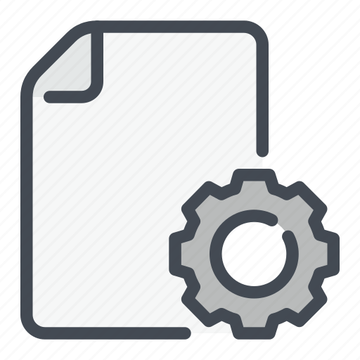 Doc, docs, documents, file, files, gear, settings icon - Download on Iconfinder