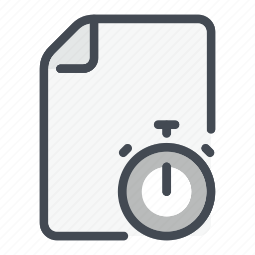 Doc, docs, documents, file, files, stopwatch, time icon - Download on Iconfinder