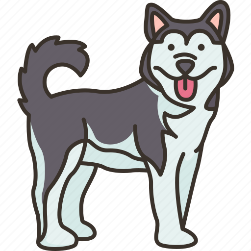 Alaskan, malamute, sledge, dog, breed icon - Download on Iconfinder