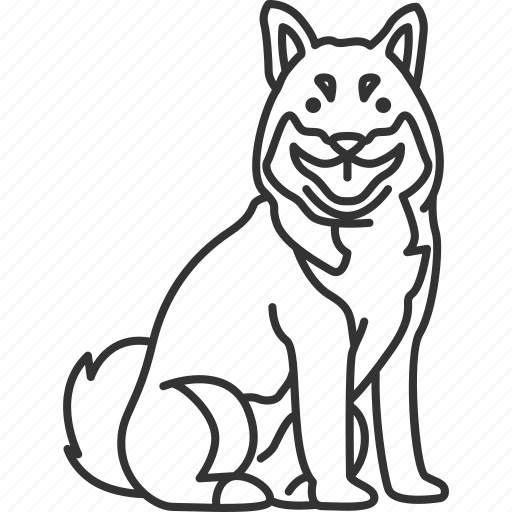 Chiba, agita, dog, japanese, breed icon - Download on Iconfinder