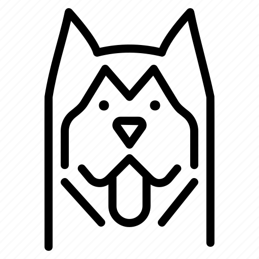 Siberian, dog, animal, pet, cute, vector, illustration icon - Download on Iconfinder