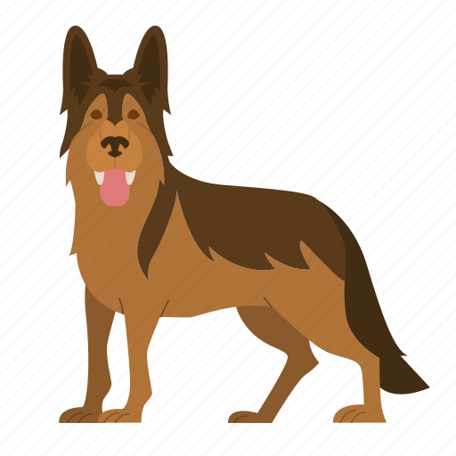 German shepherd, dog, puppy, breed, pet, animal, doggy icon - Download on Iconfinder