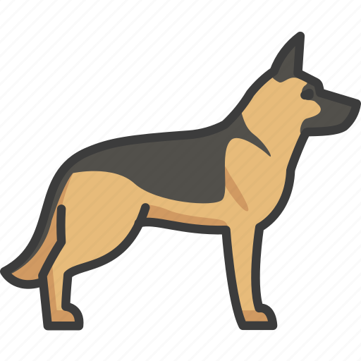 German, shepherd, dog icon - Download on Iconfinder