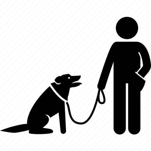 Dog, leash, man, owner, pet, strap, tether icon - Download on Iconfinder