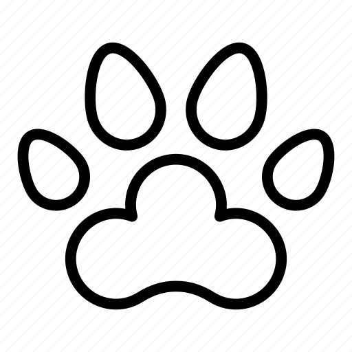 Dog, foot, print, thin, vector, yul892 icon - Download on Iconfinder
