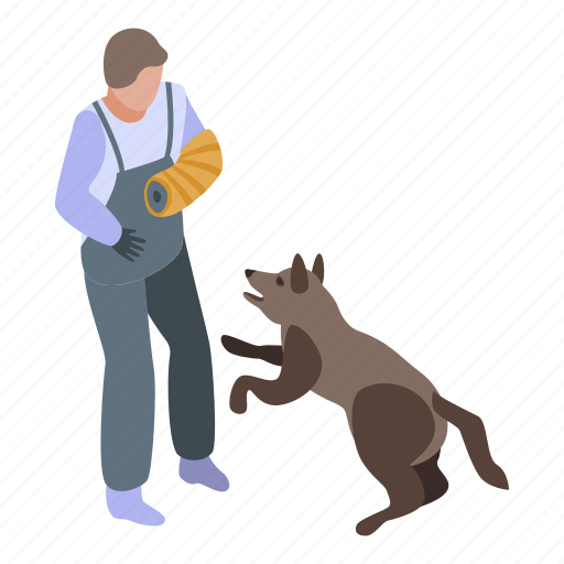 Cartoon, dog, isometric, logo, police, retro, training icon - Download on Iconfinder
