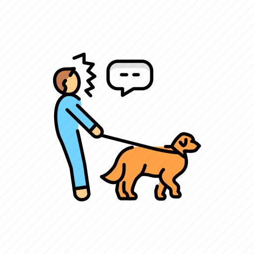 Walk, leash, pulls, dog icon - Download on Iconfinder