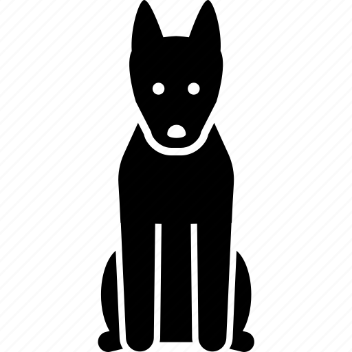 Dog, front view, german shepherd, sitting icon - Download on Iconfinder