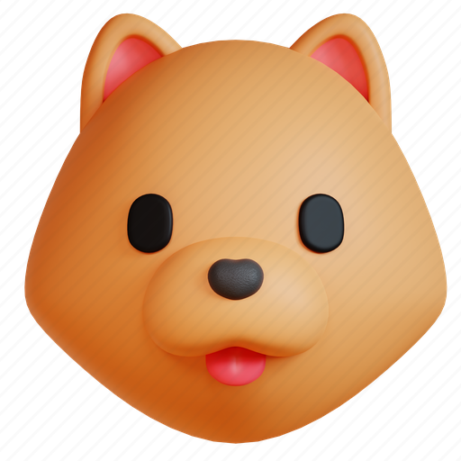 Samoyed, dog, animal, puppy, pet, face, breed 3D illustration - Download on Iconfinder