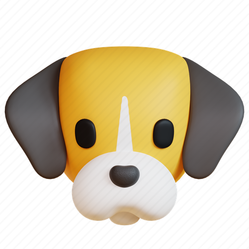 Harrier, dog, animal, puppy, pet, face, breed 3D illustration - Download on Iconfinder