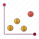 analytics, chart, dollar, money, report, seo