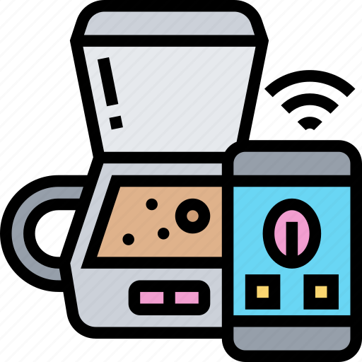 Coffee, maker, kitchen, mobile, control icon - Download on Iconfinder