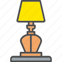 bedside, electric, lamp, light, table