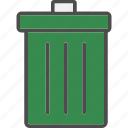 bin, delete, empty, full, recycle, remove, trash