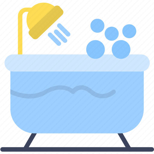 Bath, bathroom, bathtub, clean, interior, room, water icon - Download on Iconfinder