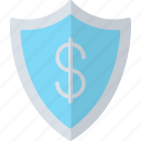 cash, dollar, finance, money, protection, secure, shield
