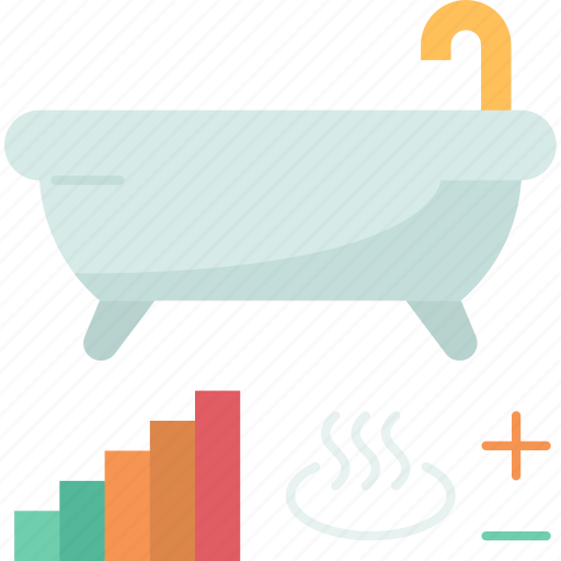 Bathroom, control, bathtub, water, warm icon - Download on Iconfinder