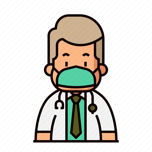 Avatar, doctor, mask, covid, face, head, character icon - Download on Iconfinder