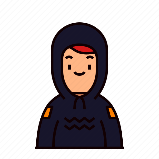 Avatar, programmer, hacker, hoodie, face, head, character icon - Download on Iconfinder