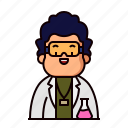 avatar, scientist, lab, chemical, face, head, character