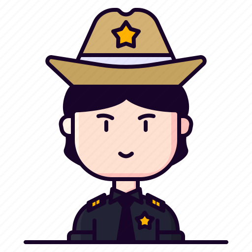 Avatar, female, officer, person, profession, sheriff icon - Download on Iconfinder