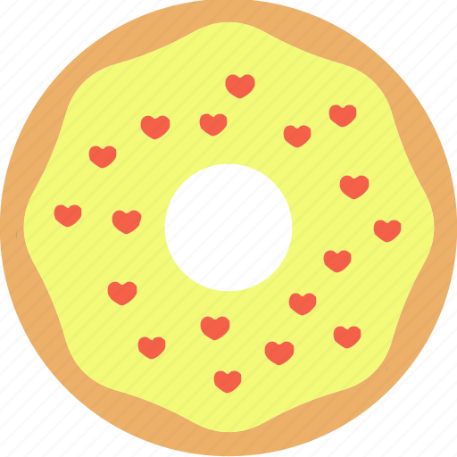 Bread, dessert, donuts, doughnuts, food, hearts, sprinkles icon - Download on Iconfinder
