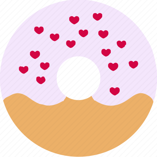 Bread, dessert, donuts, doughnuts, food, hearts, sprinkles icon - Download on Iconfinder