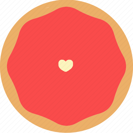 Bread, dessert, donuts, doughnuts, food, heart, pastries icon - Download on Iconfinder