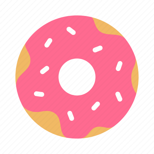 Bakery, donut, doughnut, icing, pastry, pink, sprinkles icon - Download on Iconfinder