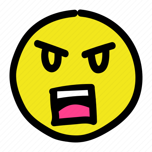 Angry, emoticon, smiley, yelling icon - Download on Iconfinder