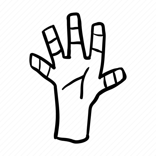 Hand, finger, anatomy, gesture, doodle, palm, touch icon - Download on Iconfinder