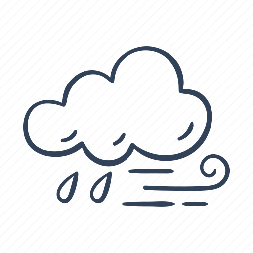 Windy, rain, weather, forecast, cloudy, climate icon - Download on Iconfinder
