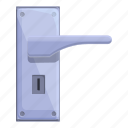 apartment, door, handle, lock