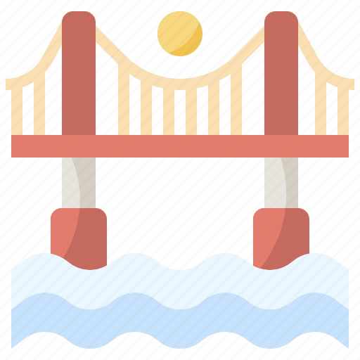 Bridge, bridges, buildings, connection, constructions, river icon - Download on Iconfinder