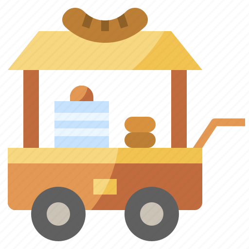 Cart, dog, fast, food, hot, junk, sausage icon - Download on Iconfinder