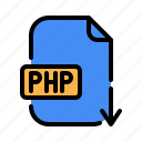 code, document, download, file, php, programming
